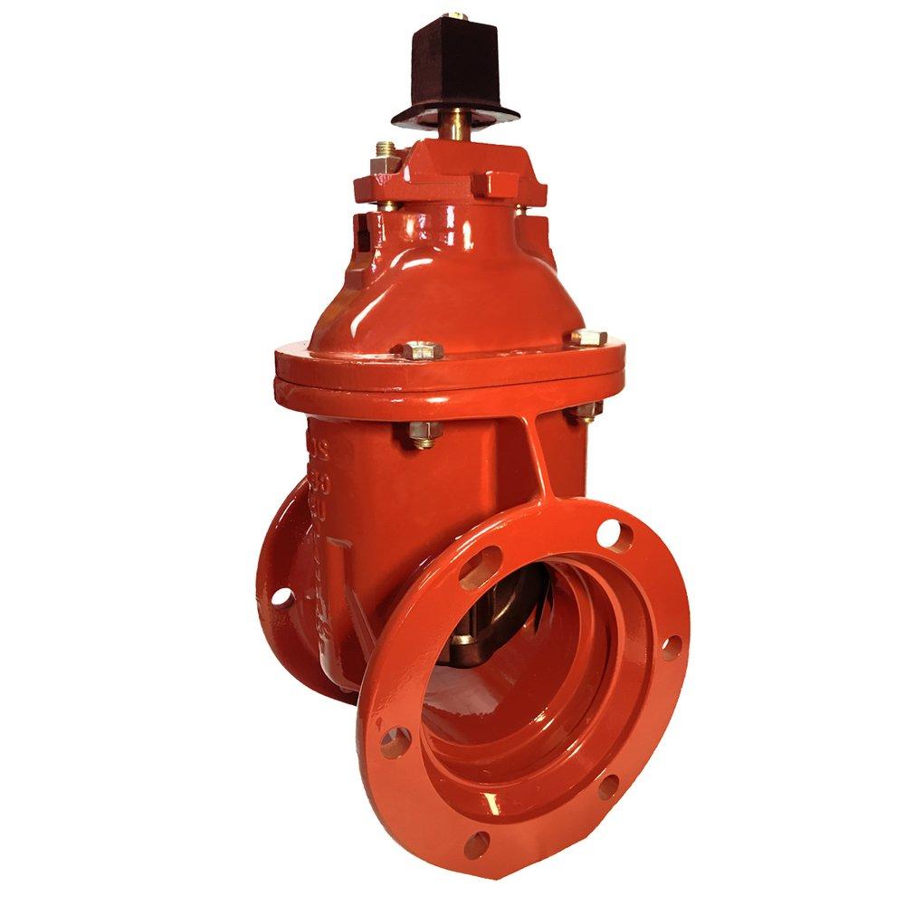 M&H Valve Flanged Ductile Iron Open Left Resilient Wedge Gate Valve 