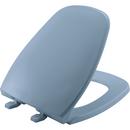 Round Closed Front Toilet Seat with Cover in Glacier Blue