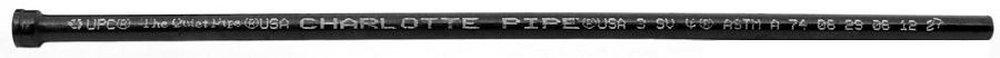 Black 10 ft. Hub x Plain End Cast Iron Soil Pipe 
