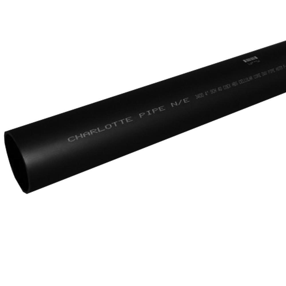 Black 3 in. Schedule 40 ABS Drainage Pipe in Black 