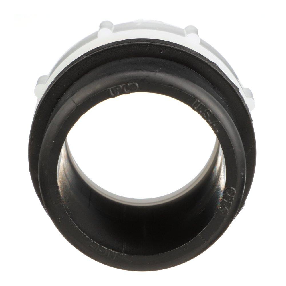 Black ABS DWV Slip Joint Male Trap Adapter with Washer & Polyethylene Nut 