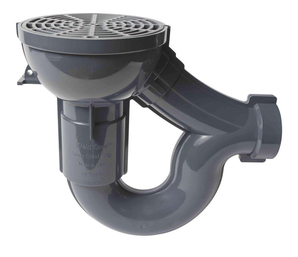 Sioux Chief Grey Threaded Plastic White Floor Drain 