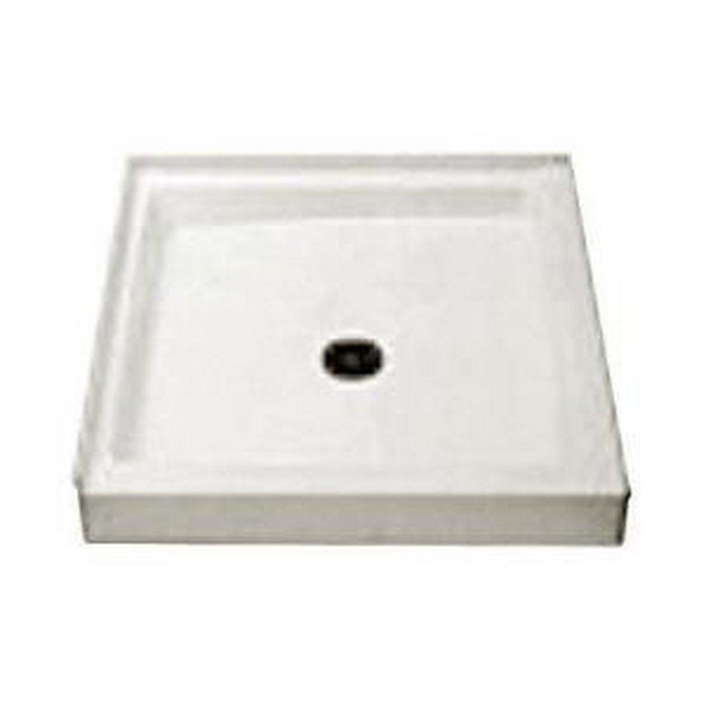 32 in. x 32 in. Shower Base with Center Drain in White 