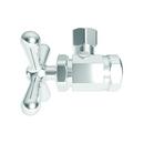 Brasstech Polished Chrome 1/2 x 3/8 in. FNPT x OD Compression Cross Handle Angle Supply Stop Valve 