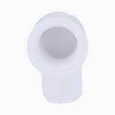 White PVC Schedule 40 90&deg; MPT x FPT Elbow 