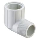 White MIPT x FIPT Straight Schedule 40 PVC 90 Degree Elbow 