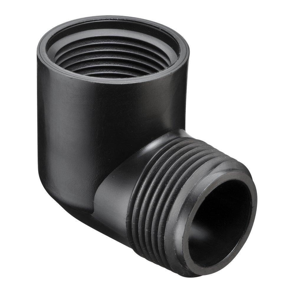 White Female x Male HDPE 90 Degree Elbow 