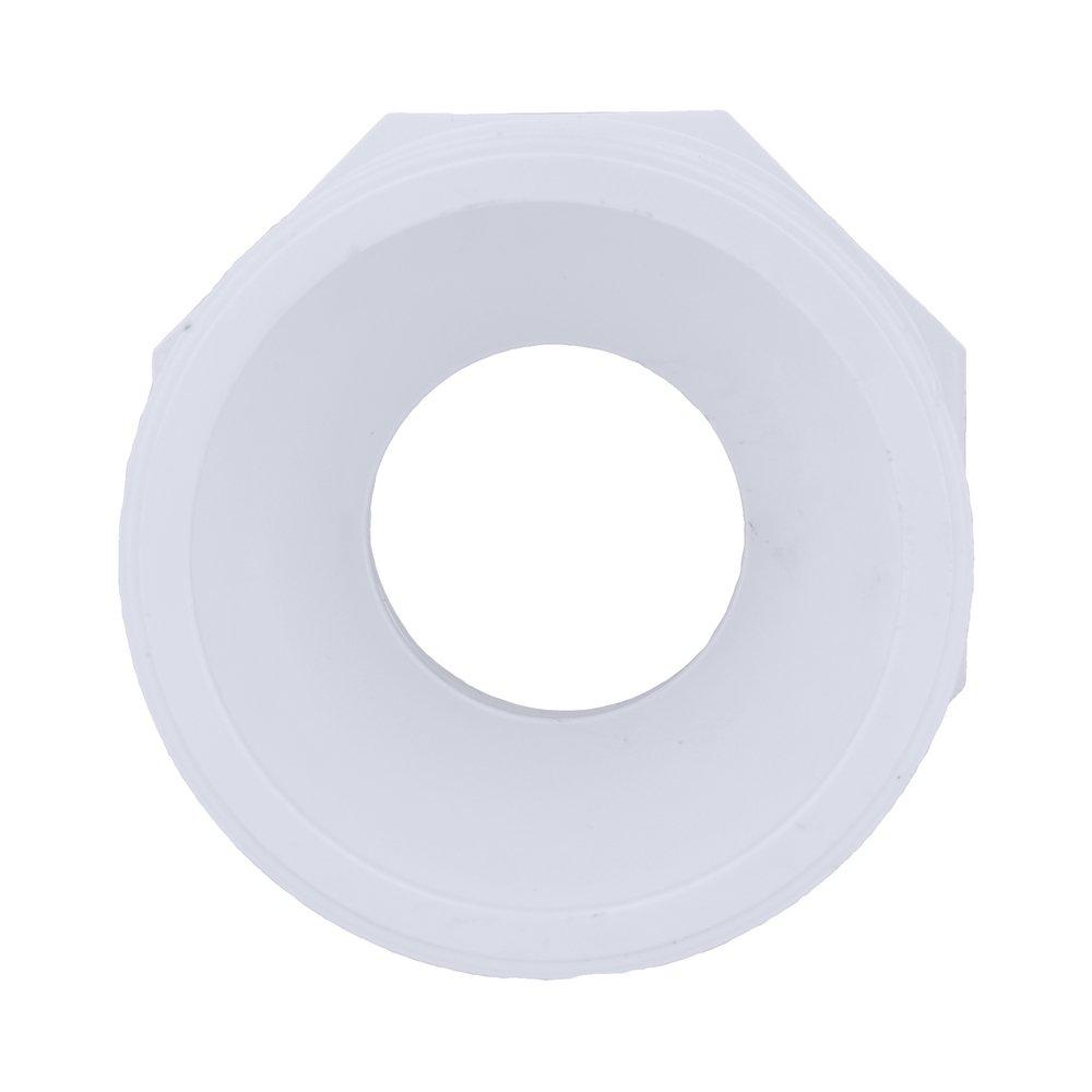 White PVC Schedule 40 Female Bushing 