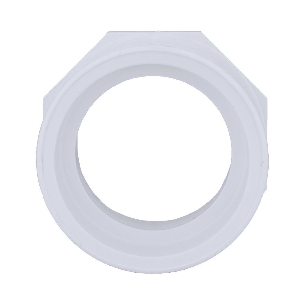 White PVC Schedule 40 Female Bushing 