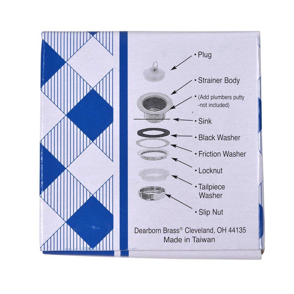 Dearborn Copper Sink Strainer with Rubber Stopper 