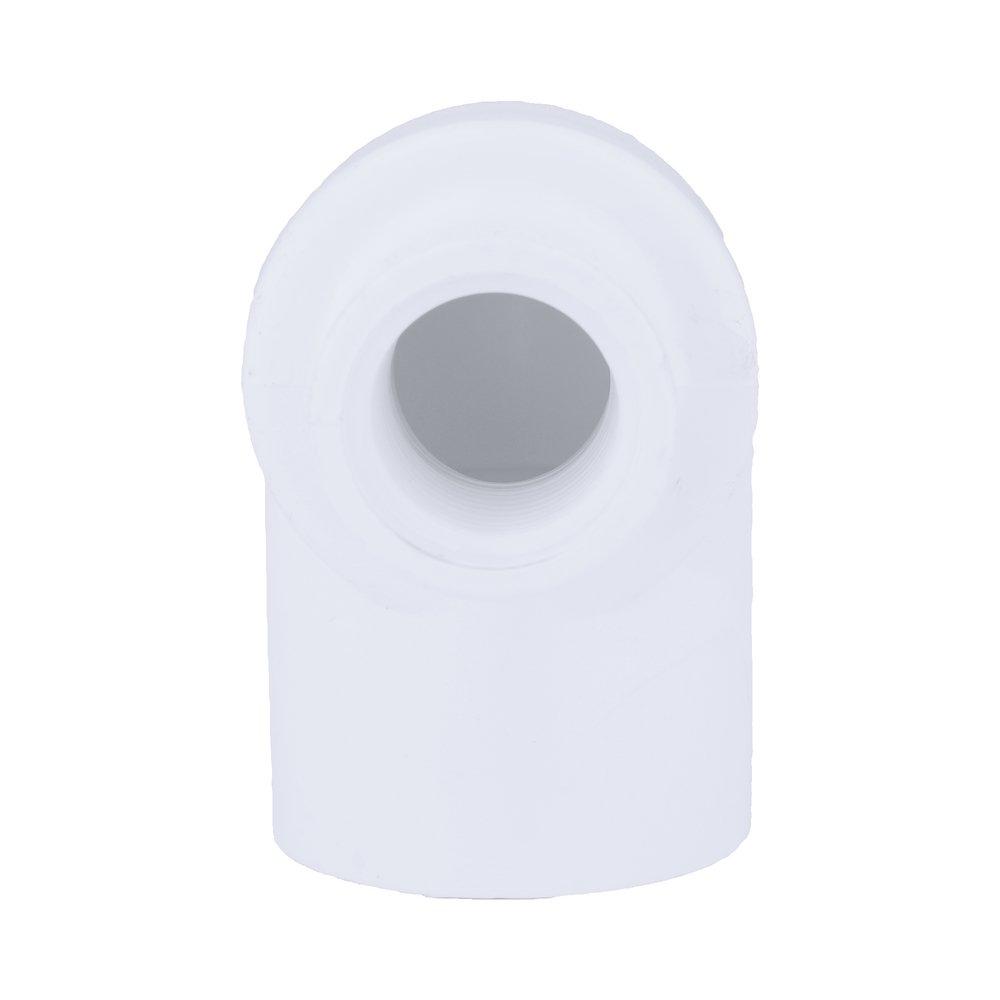 White PVC Schedule 40 90&deg; Socket x FPT Elbow 