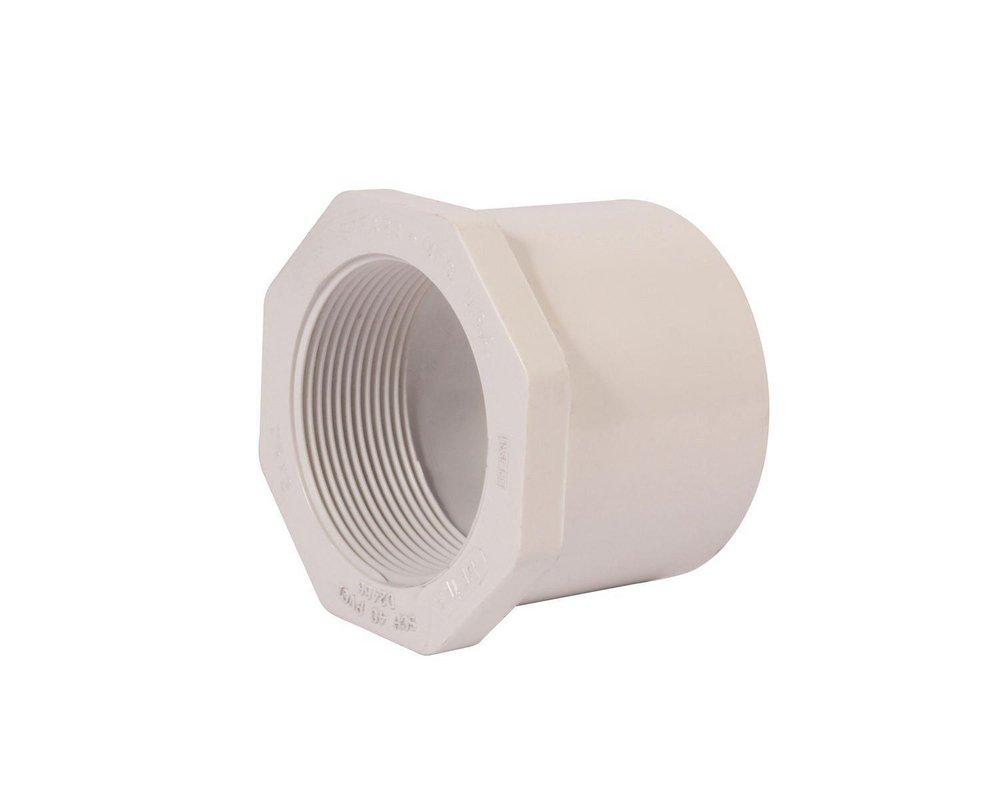 White PVC Schedule 40 Female Bushing 