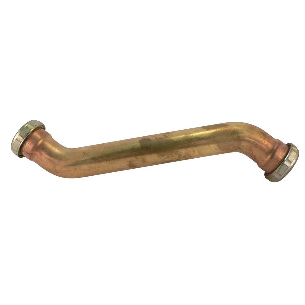 Dearborn Rough Brass 20 ga Slip-Joint Trap Offset in Polished Chrome 