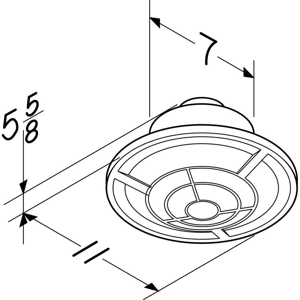 Broan White Bathroom Exhaust Fan in White 