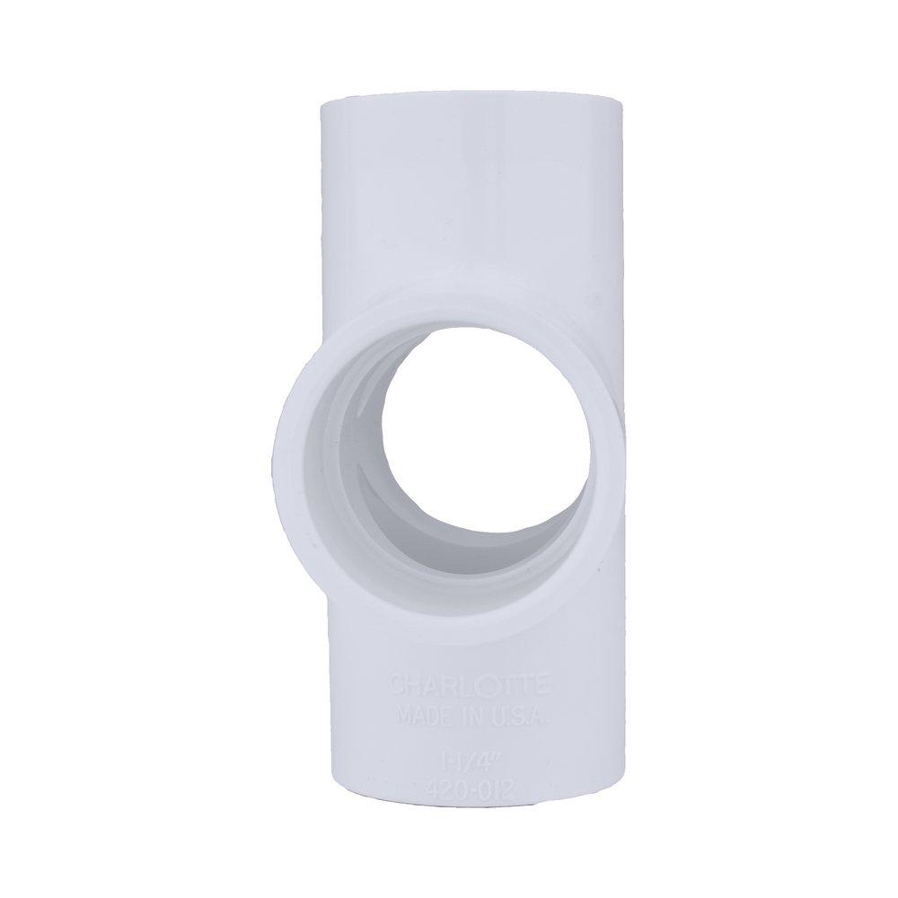 White PVC Schedule 40 Cross Tee 