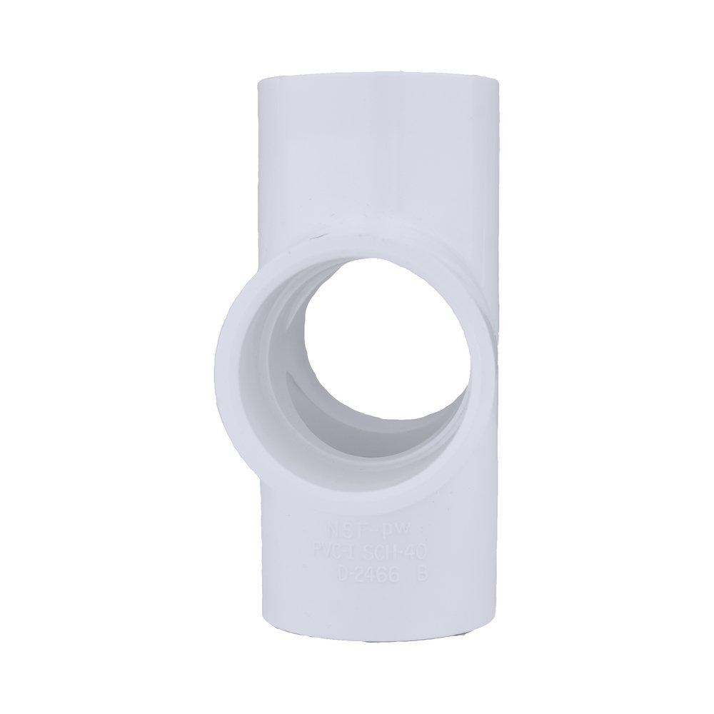 White PVC Schedule 40 Cross Tee 