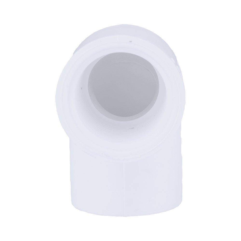 White PVC Schedule 40 90&deg; Female Threaded Elbow 