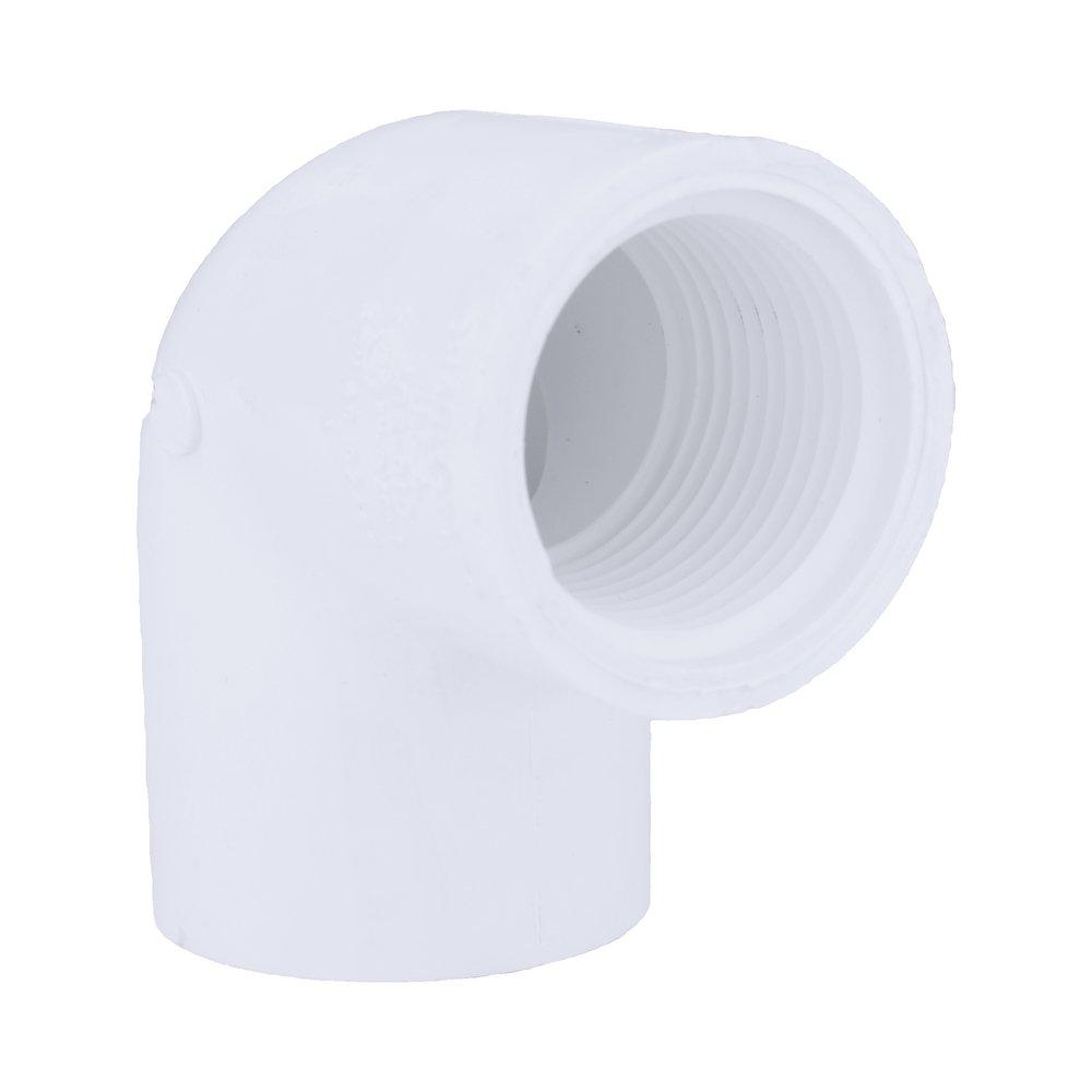 White PVC Schedule 40 90&deg; Female Threaded Elbow 