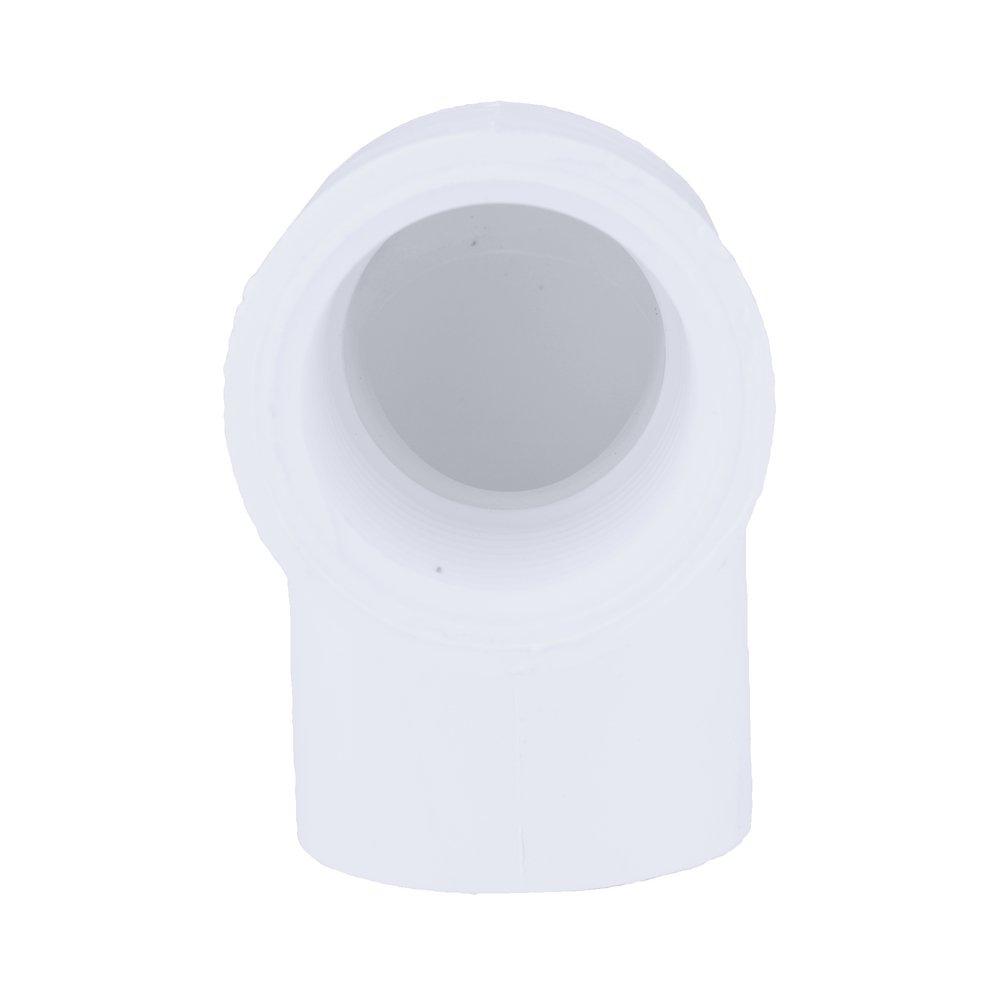 White PVC Schedule 40 90&deg; Female Threaded Elbow 