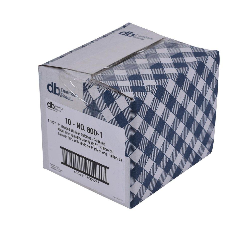 Dearborn Polished Chrome 20 ga Flanged Flanged Strainer Tailpiece in Polished Chrome 