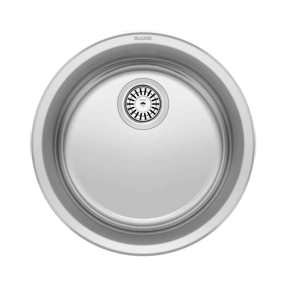 BLANCO Satin Polished 18-1/8 x 18-1/8 in. Drop-in Stainless Steel Bar Sink 