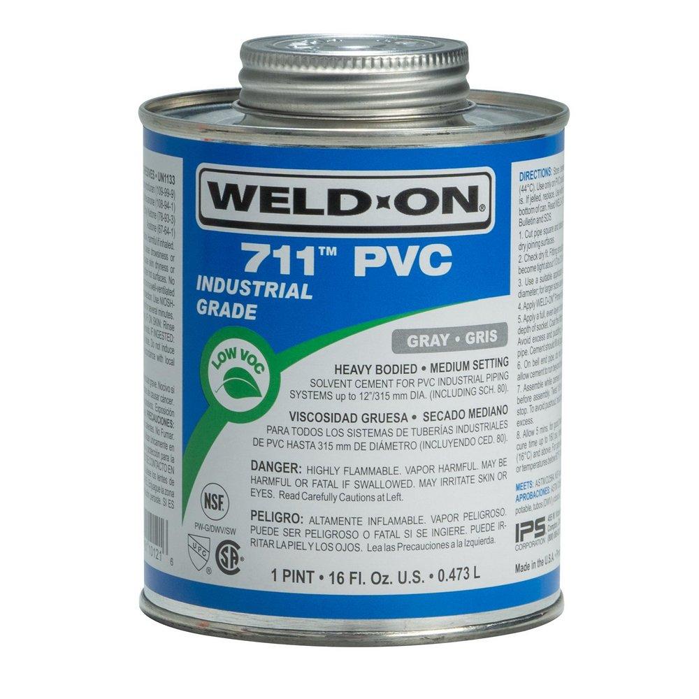 Weld-On&reg; Medium Set PVC Grey Pipe Cement 