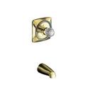 KOHLER Vibrant&reg; Polished Brass Wall Mount Non-Diverter Spout 