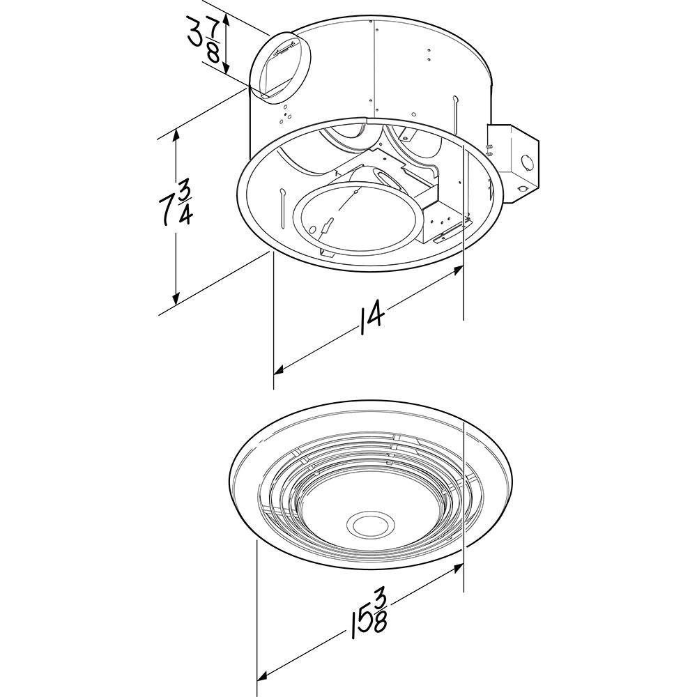 Broan White Bathroom Exhaust Fan in White 