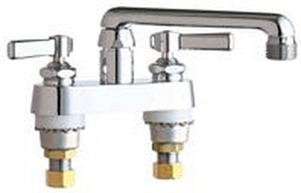 Chicago Faucets Polished Chrome Not For Potable Use 4 Deck Mount Lever SINK Faucet Chrome 