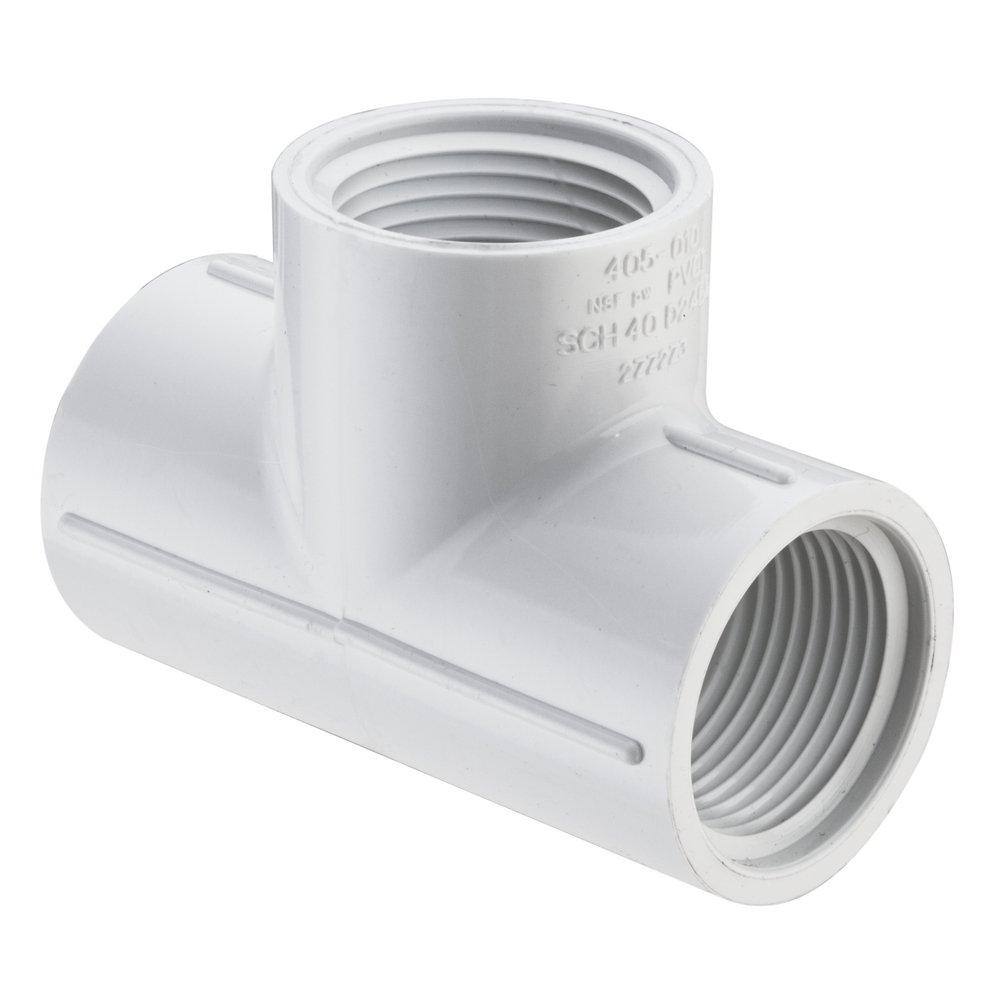 White Sch. 40 PVC FIPT Tee Threaded 
