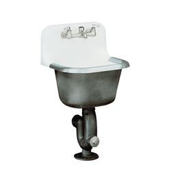 22 x 18 in. Cast Iron Service Laundry Sink White
