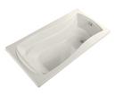 72 in. x 36 in. Soaker Alcove Bathtub with Right Drain in Biscuit