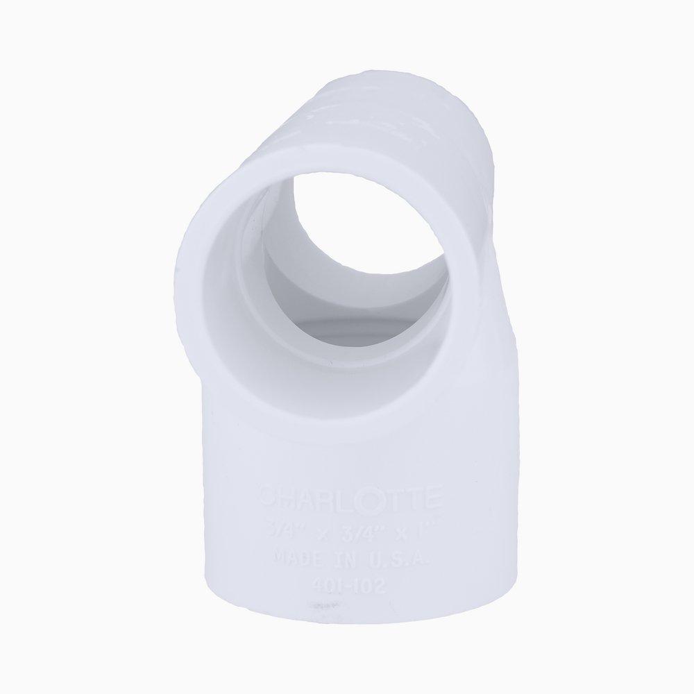 White PVC Schedule 40 Tee 