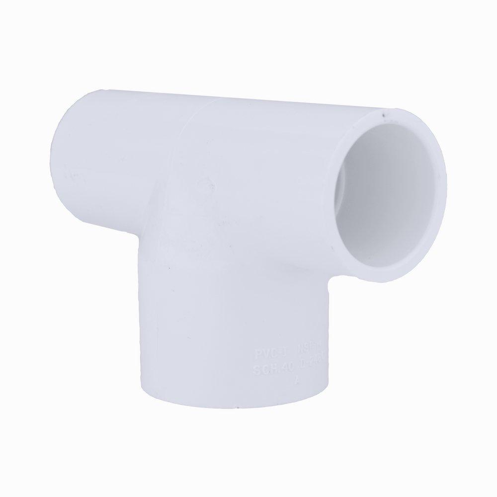 White PVC Schedule 40 Tee 