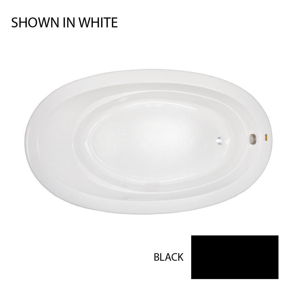 JACUZZI&reg; Black 72 x 42 in. Drop-In Bathtub with End Drain 