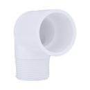 White PVC Schedule 40 90&deg; Socket x MPT Elbow 