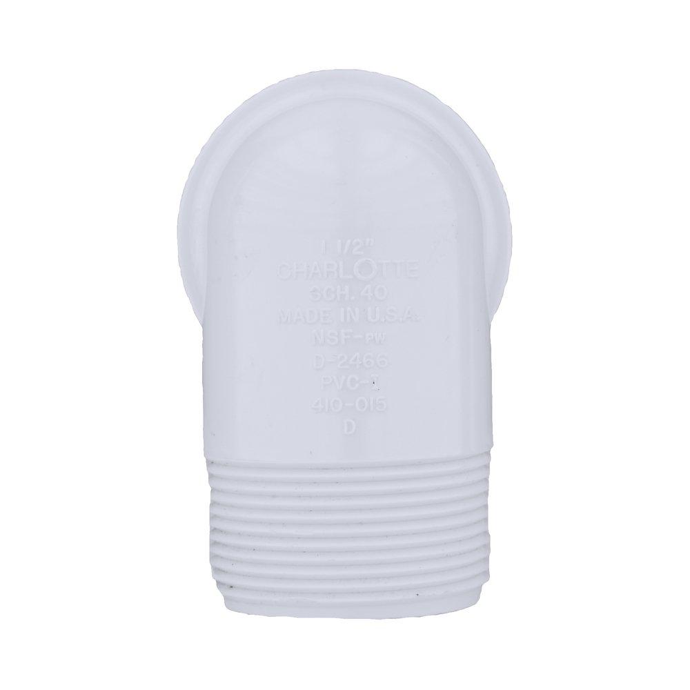 White PVC Schedule 40 90&deg; Socket x MPT Elbow 