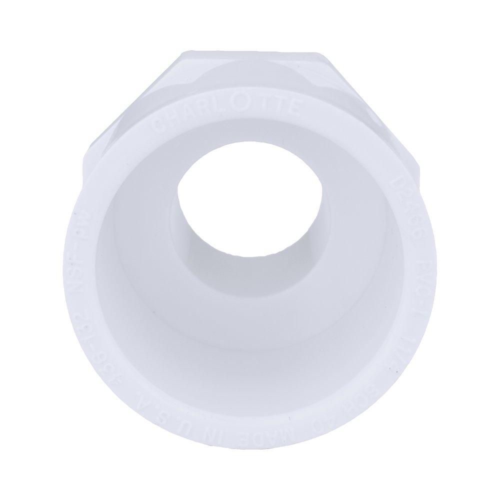 White PVC Schedule 40 Male Adapter 