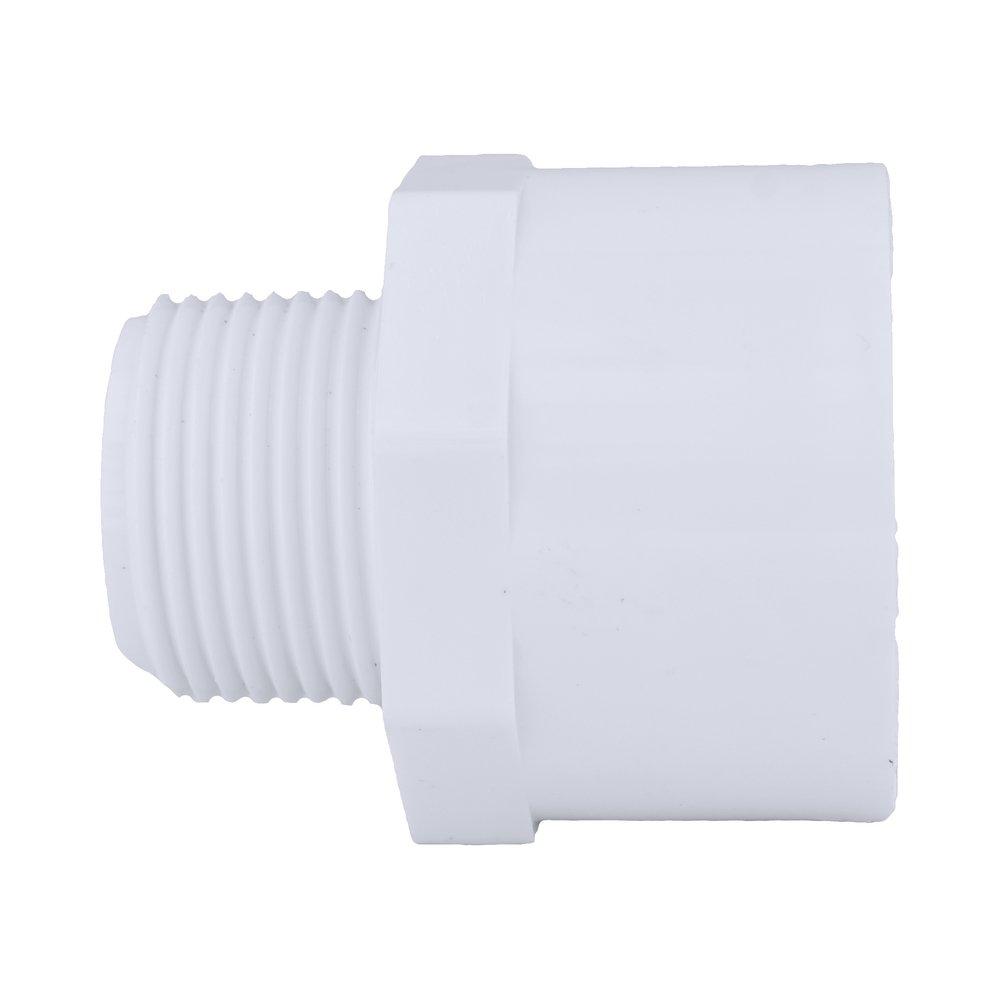 White PVC Schedule 40 Male Adapter 