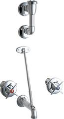 Chicago Faucets Polished Chrome Two Cross Handle Wall Mount Service Faucet 