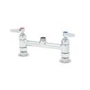 T&S Brass Chrome Plated Two Lever Handle Deck Mount Service Faucet 
