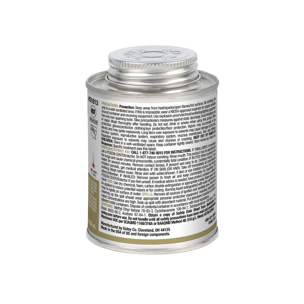 Oatey&reg; Clear Fast Set PVC Clear Pipe Cement 