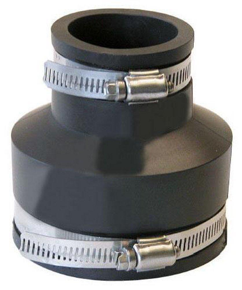 Fernco Clamp Reducing Plastic Coupling with Stainless Steel Band 