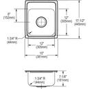 Elkay Brushed Satin 15 x 17-1/2 in. Stainless Steel Single Bowl Drop-in Kitchen Sink in Brushed Satin 