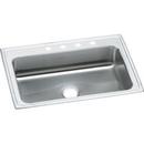 Elkay Brushed Satin 33 x 22 in. 4 Hole Stainless Steel Single Bowl Drop-in Kitchen Sink 