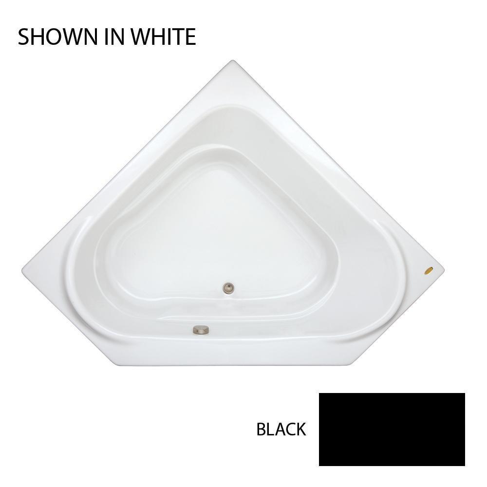 JACUZZI&reg; Black 60 x 60 in. Soaker Corner Bathtub 