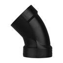 Black ABS DWV 45&deg; Elbow 