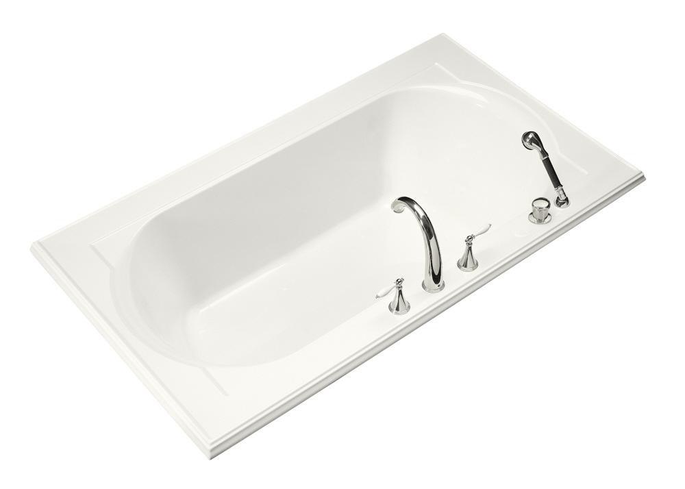 KOHLER White 72 x 42 in. Drop-In Bathtub with Center Drain 