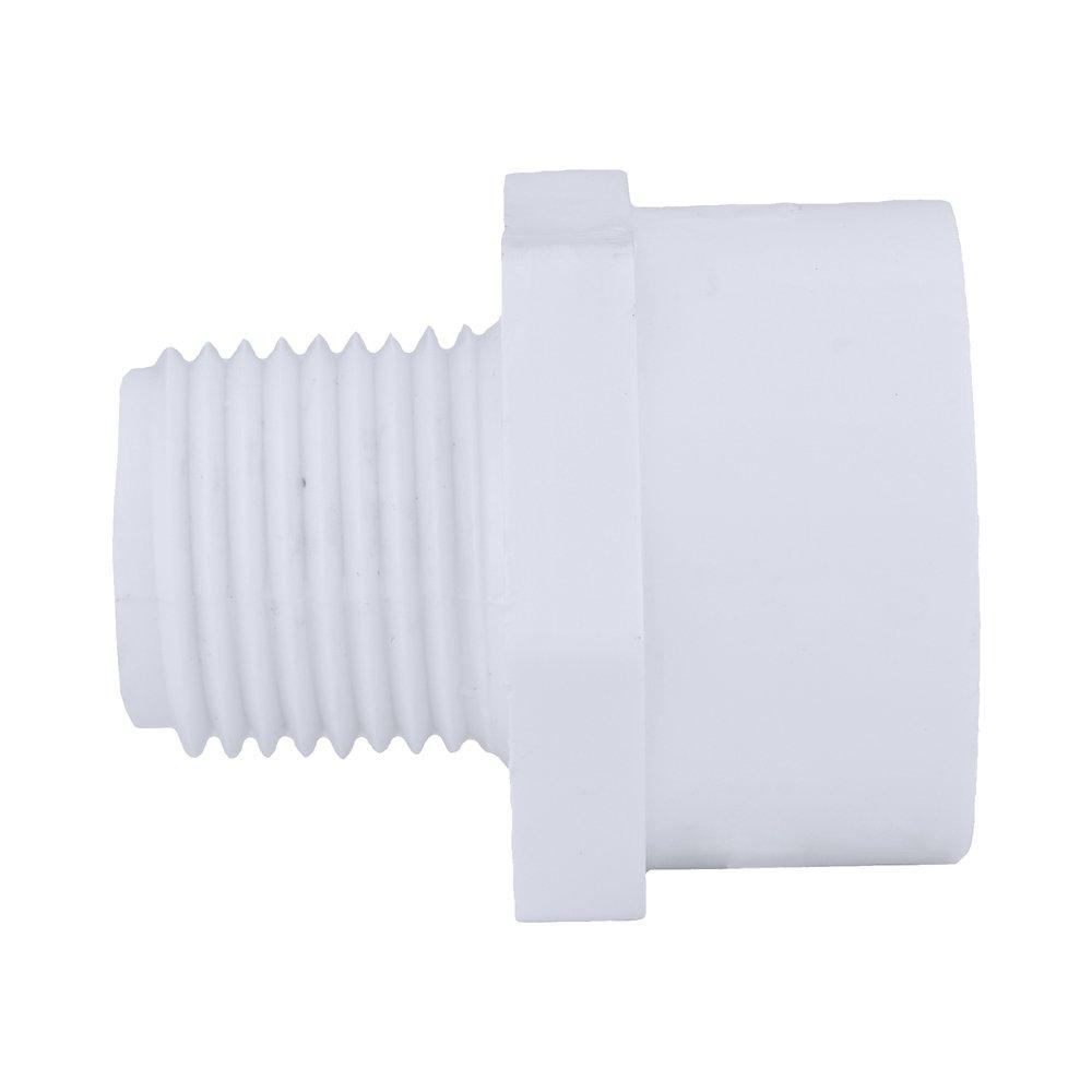 White PVC Schedule 40 Male Adapter 