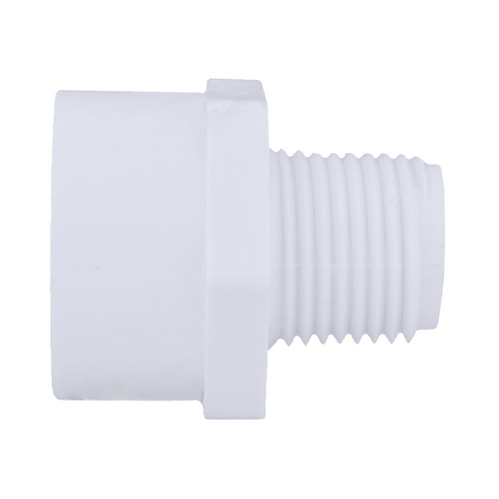 White PVC Schedule 40 Male Adapter 